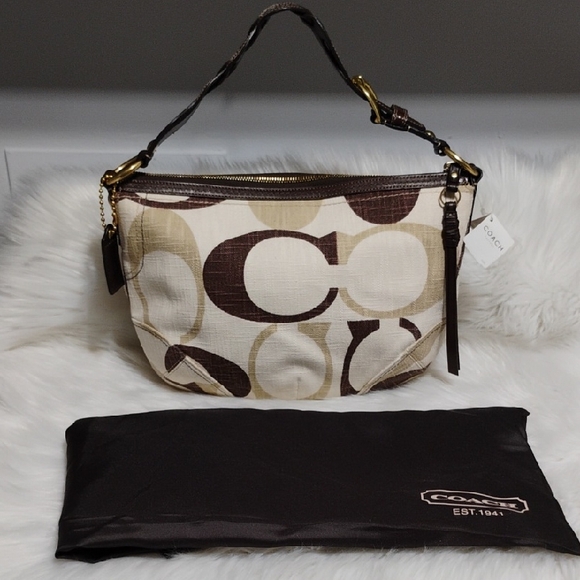 Coach Handbags - FIRM PRICE! RARE! New Coach Tonal Signature C  Hobo Shoulder Bag Dust Bag